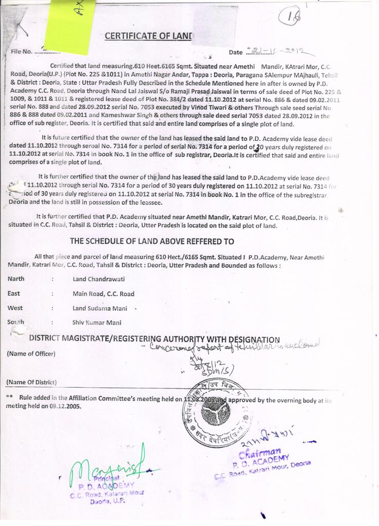 Sanitation Certificate